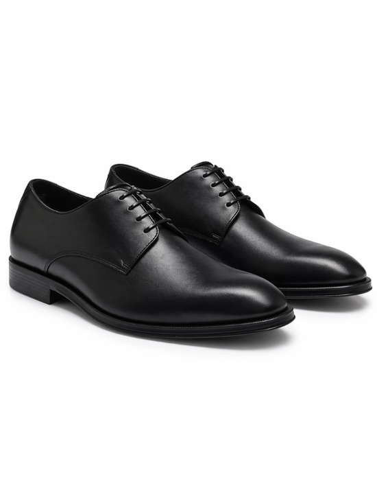 Men’s Lambskin Leather Derby Shoes Comfortable Anti-Slip Dress Black 68614 main image 6